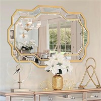 Autdot Gold Mirrors for Wall Decor, Large Living