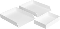 Basics Plastic Desk Organizer Bundle - Letter Tray