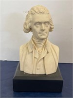 Thomas Jefferson Polystone Ivory White Bust