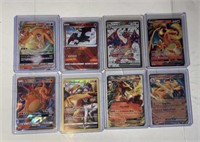Lot of 8 Holographic Charizard Pokemon Cards