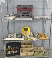 Lot Of Tackle Boxes & Fishing Supplies