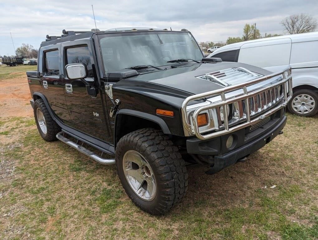 2005 HUMMER H2 PICKUP--BLACK