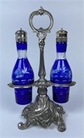 COBALT CRUET SET