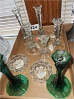 LOT VARIOUS CANDLE HOLDERS