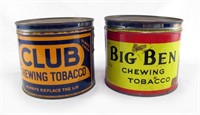 1950's chewing tobacco tins.