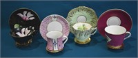 4 Antique Tea Cups & Saucers