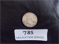 1961D Benjamin Silver Half Dollar
