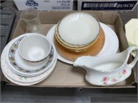 Tray Of Assorted Dishes And Photo Finishing Glass