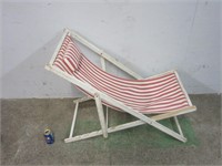 Chaise de patio vintage avec cadrage en bois **Ce