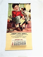 1951 London Auto Supply Calendar