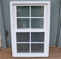 New Double Hung Vinyl Window, Frosted Bottom Pane
