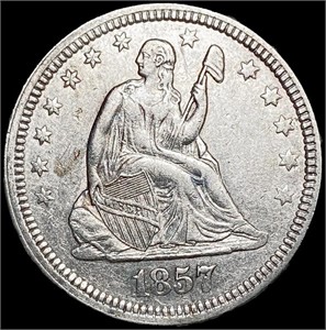 1857 Seated Liberty Quarter UNCIRCULATED