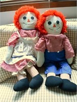 RAGGEDY ANN AND ANDY DOLLS