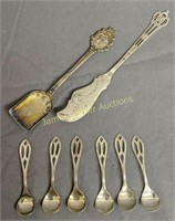 Sterling Silver Personal Salt Spoons, Miniature