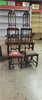 Mahogany table with 4 chairs