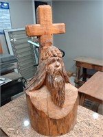 Wood religious carving