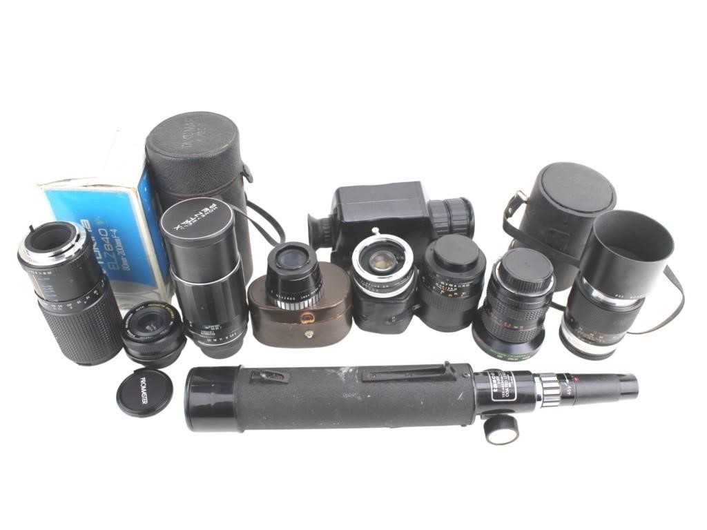 LOT OF TEN VARIOUS PHOTOGRAPHY LENSES