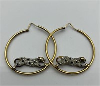 925 silver jaguar earrings