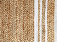 Jute Area Rug 8x10ft, Rectangular Natural Handwove