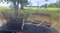 3 piece metal storage and accent lot. Fruit bowl,