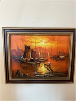 Signed sailboat original painting