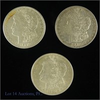 1921 P, D, S Silver Morgan Dollars (3)