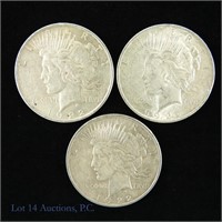 1922 Silver Peace Dollars (3)