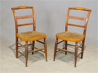 Pair 19th c. Sheraton Chairs