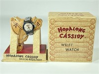 VINTAGE HOPALONG CASSIDY WRIST WATCH SADDLE BOX