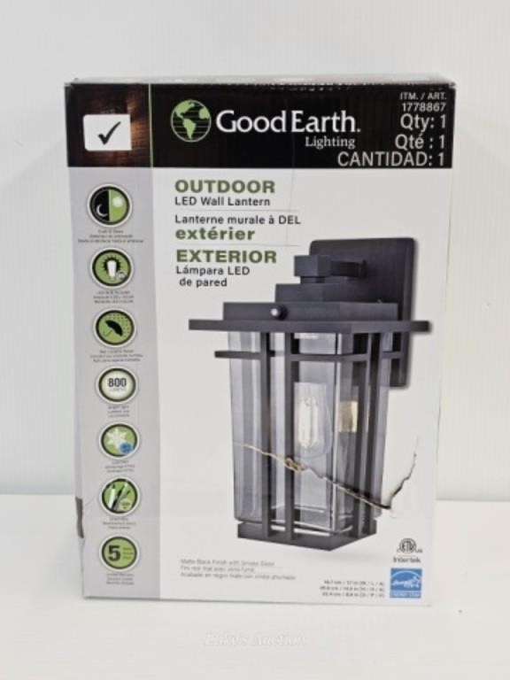 GOOD EARTH OUTDOOR LED LIGHT - WORKING