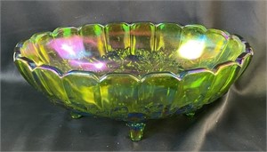 Indiana Carnival Iridescent Glass Footed Fruit