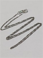 $900 14K  Rhodium Plated Chain (~weight 1.03g)