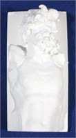 Plaster Zeus in relief, 5 x 2.5