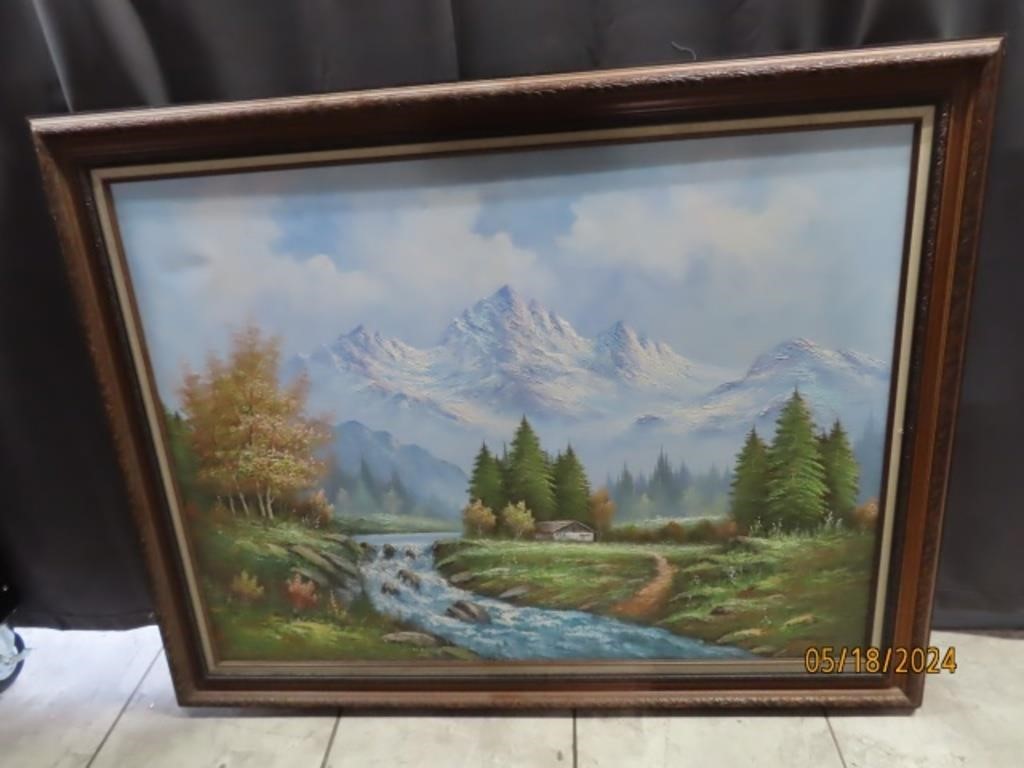 Large Beautiful Original Oil On Canvas SIgned Art