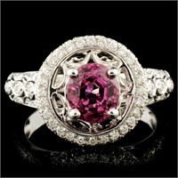 18K Gold 1.69ct Spinel & 0.47ctw Diamond Ring