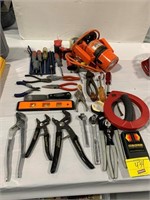 LARGE GROUP OF HAND TOOLS & HARDWARE OF ALL KINDS