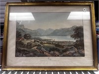 Antique Plate Print of Vevey after Beaumont
