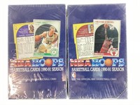 (2) 1990-91 Sealed Hoops Series 1 Basketball Box