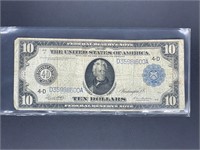 1913 - $10 note paper money