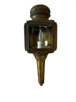 Carriage Style Sml Brass Sconce w/ Bevel Glass