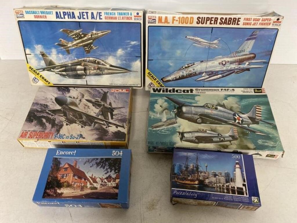 Puzzles and model planes.