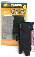 (2) Wool Beanies & Women's Running Gloves