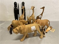 9 Mohazo African Wood Statues