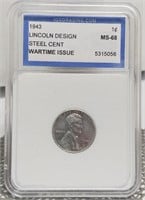1943 IGS MS68 WARTIME STEEL CENT