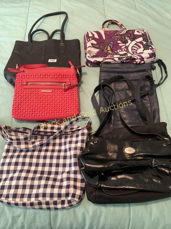 6 Additional Ladies Handbags; Make Up Bag