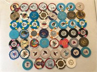 53 Various Las Vegas Nevada Casino Chips