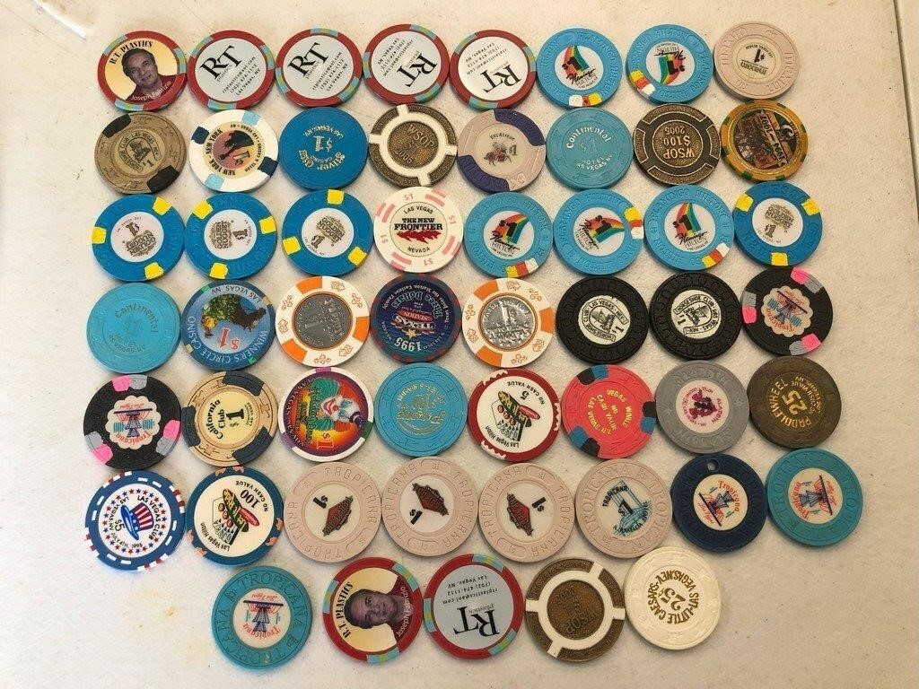 Huge Casino Chip Collection Timed Auction Part 2 of 3