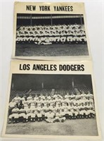 Lot: Two 1957 Team Photos - Yankees & Dodgers.