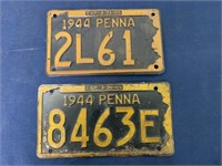 lot of 2 PA License Plates