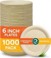 ECO SOUL 6 Inch Compostable Plates 1000